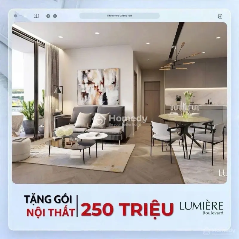Căn Hộ Độc Quyền 2Pn – 2Wc, View Siêu Đẹp Tại Lumiere Boulevard 💰 Giá All In Chỉ 4 Tỷ 5