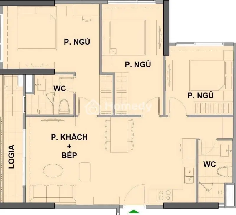 Độc Quyền! Quỹ Căn 3Pn Tòa Ld3 London. Thanh Toán Giãn Từ 5.6 Tỷ