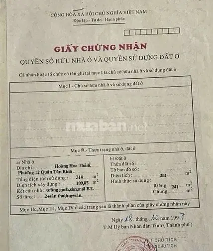 Bán Nhà Mặt Tiền Khu Sân Bay Tân Bình, 241M², Giá Chỉ 207 Triệu/M²