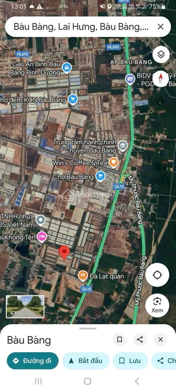 Bán Cặp Đất Xây Trọ Ngay Khu Công Nghhieejp Bàu Bàng Bình Dương