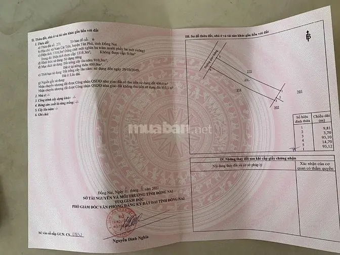 Bán Đất Hẻm Đường 600A, Đối Diện Ubnd Xã Nam Cát Tiên