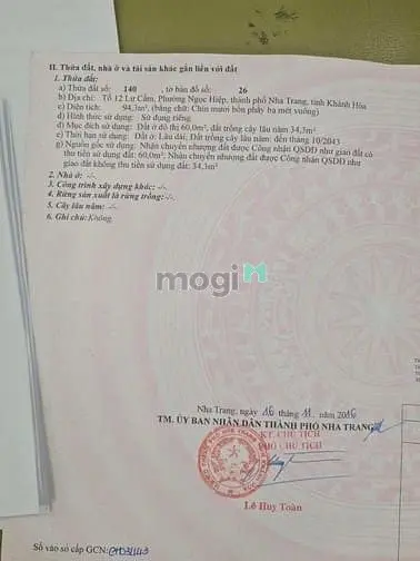Nh61 Bán Đất Hẻm Oto Bên Cạnh Tđc Ngọc Hiệp Tây Nha Trang