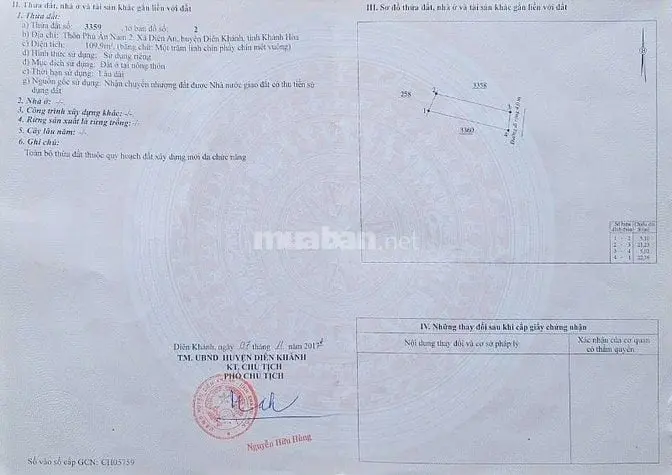 Da68 Bán Đất Hẻm 4M Thôn Phú Ân Nam Xã Diên An