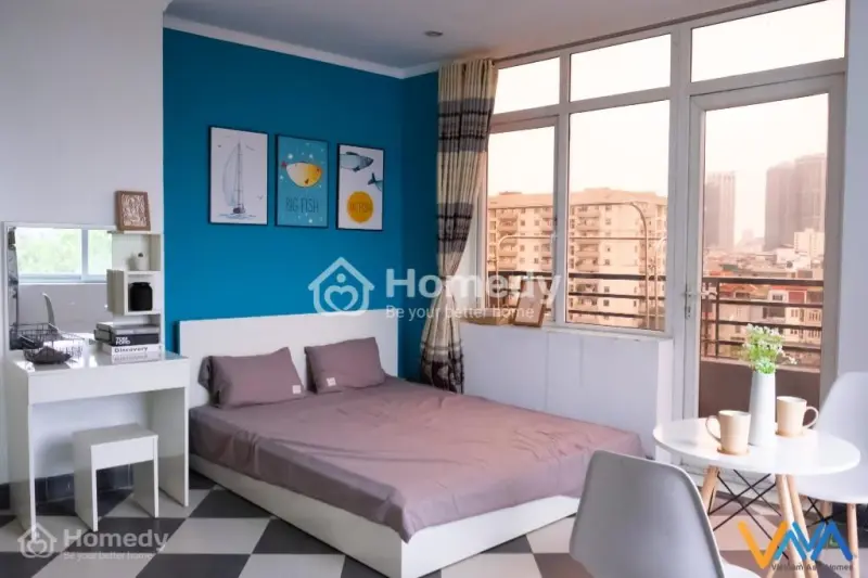 Căn Hộ Dịch Vụ, Chung Cư Mini Cao Cấp Vnahomes 350 Đường Bưởi Cửa Sổ Lớn, Mặt Đường Bưởi