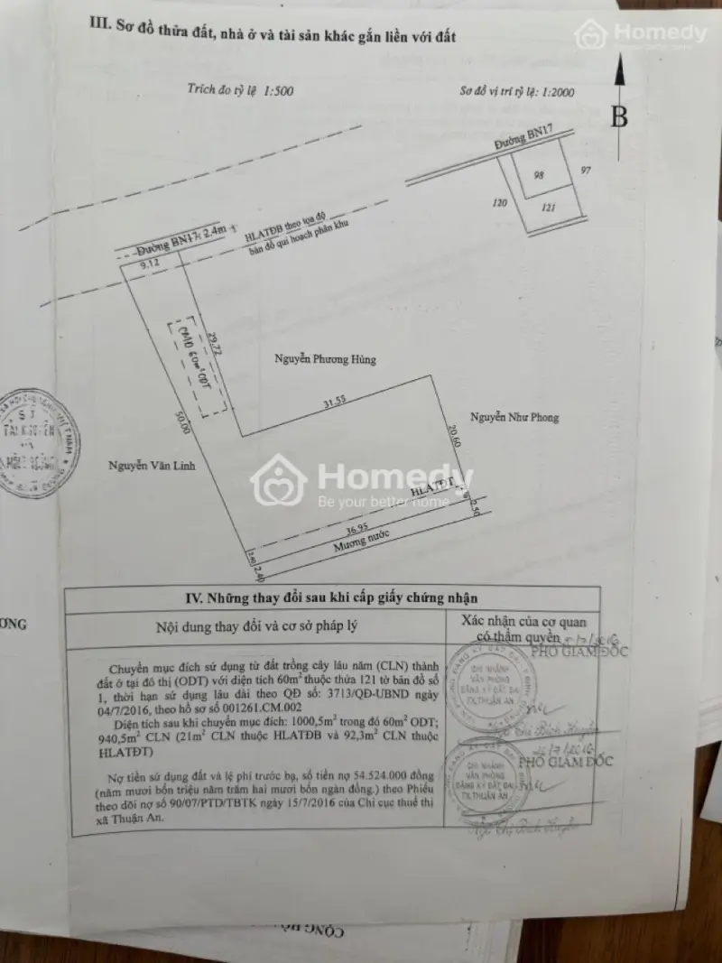 Chủ Giảm Mạnh Bán Nhanh 1000.5M2 Đất Bình Nhâm, Tp. Thuận An. Giá 8 Tỷ