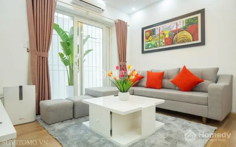 Cho Thuê Căn Hộ Dịch Vụ 2 Ngủ 90M2 Có Ban Công Tầng Cao Tại 20/12 Đào Tấn, Quận Ba Đình - Hà Nội