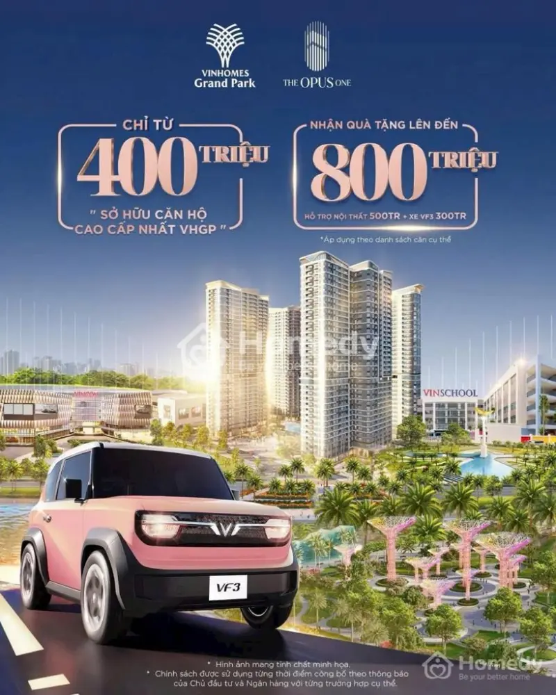 Sở Hữu Căn Hộ Vinhomes Grand Park Chỉ Với 470Tr/ Căn, Ck 10_ 11,5%, Tặng Xe Vf3&7