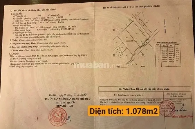 Bán Đất Đường Số 9 (Kha Vạn Cân) P Linh Tây Gần Chợ Thủ Đức (2.156M2)
