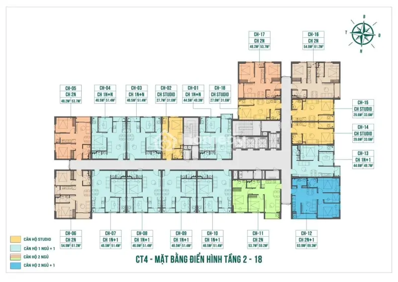 Bán Nhà Ở Xã Hội Quang Châu ( Vaga Home ) Studio 40M2, 1N+ Và 2 Ngủ 63M2.