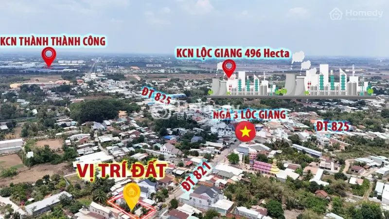 Nhà Mặt Tiền Đt 821 Rộng 761 M2 Thổ Cư, Trung Tâm Chợ, Liền Kề 2 Kcn Đức Hòa, Long An