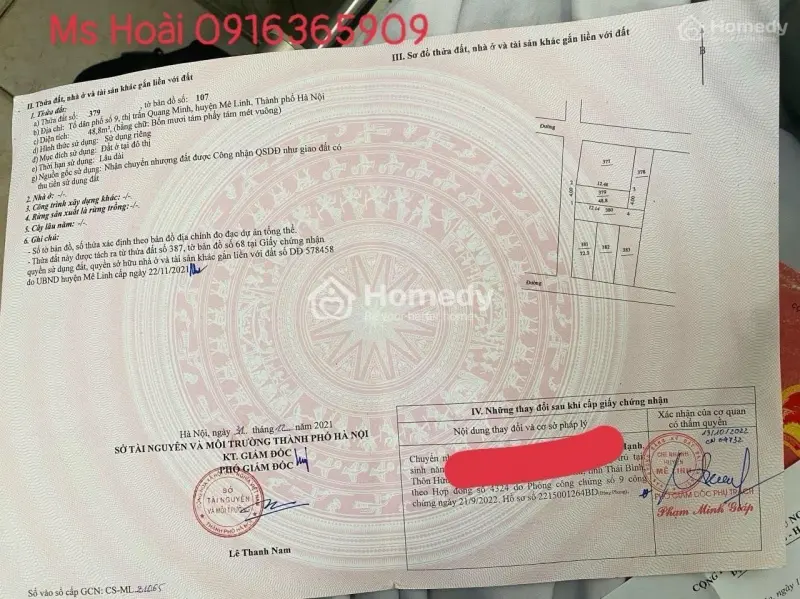 Bán Đất Nền Dự Án Huyện Mê Linh - Hà Nội Giá Thỏa Thuận