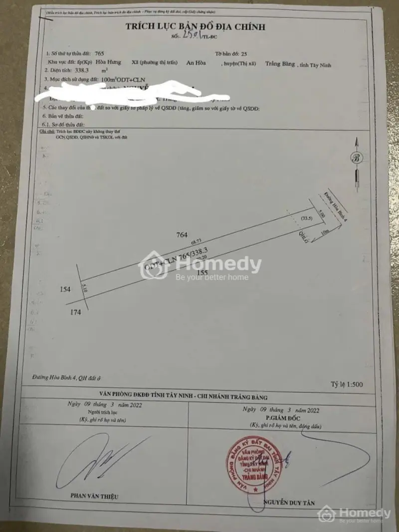 Tôi Chủ Đất Cần Bán Nhanh Lô Dất Ngang 10 Dài 68 Giá 540Tr Ở Hòa Hưng An Hòa Trảng Bàng Mt Nhựa