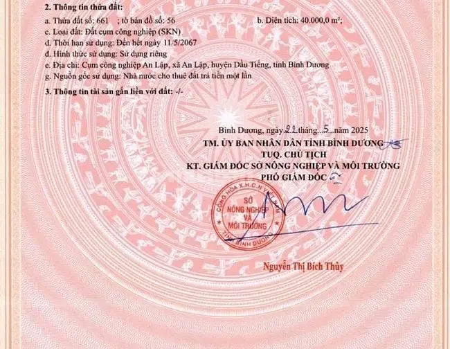 Bán Đất Khu Công Nghiệp Diện Tích 4 Ha Giá Bán 145/Usd/M