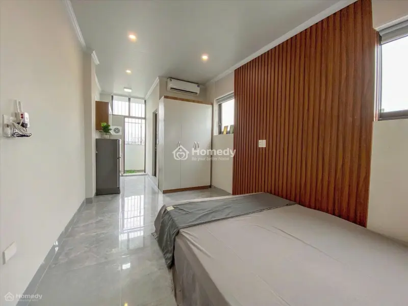 Cho Thuê Chung Cư Mới Xây, Full Nội Thất, Ban Công Thoáng Tại Trần Thái Tông, Giá Chỉ 4Tr8