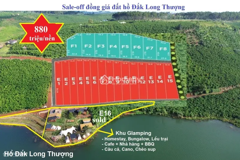 720 Triệu/ 1010M2 Nền Đất Giáp Hồ Đắk Long Thượng, View Hồ, View Đồi, Tiện Kd Buôn Bán