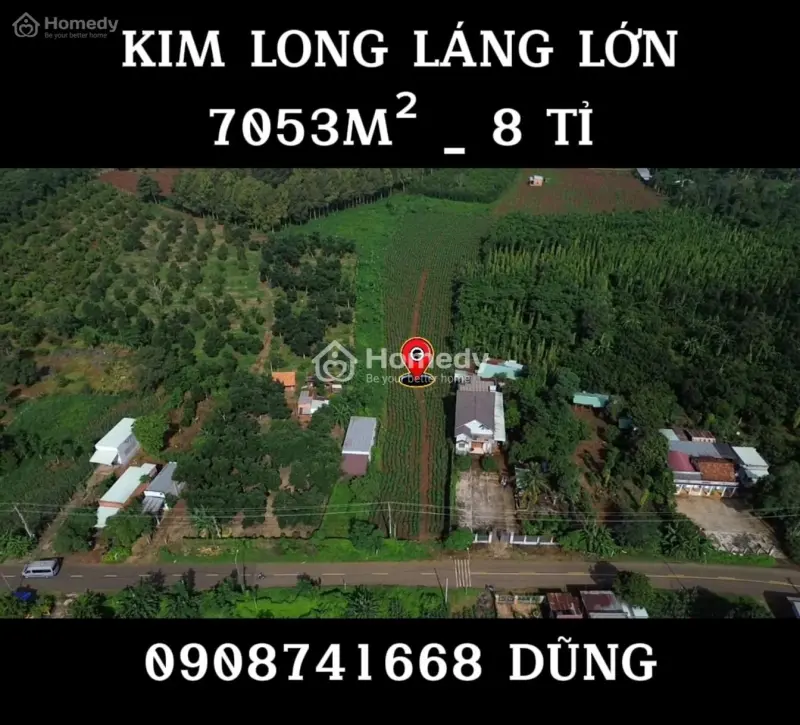 Mặt Tiền Kim Long Láng Lớn 7053M2 Chỉ 8 Tỉ, Có 150M2 Thổ Cư