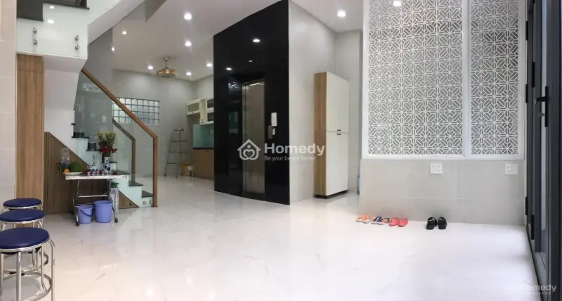 🔵 Nhà Nguyễn Văn Đậu Q.bt. (5.8X9.3) 4Lầu, 5Pn, Thang Máy, Cách Mt 20M