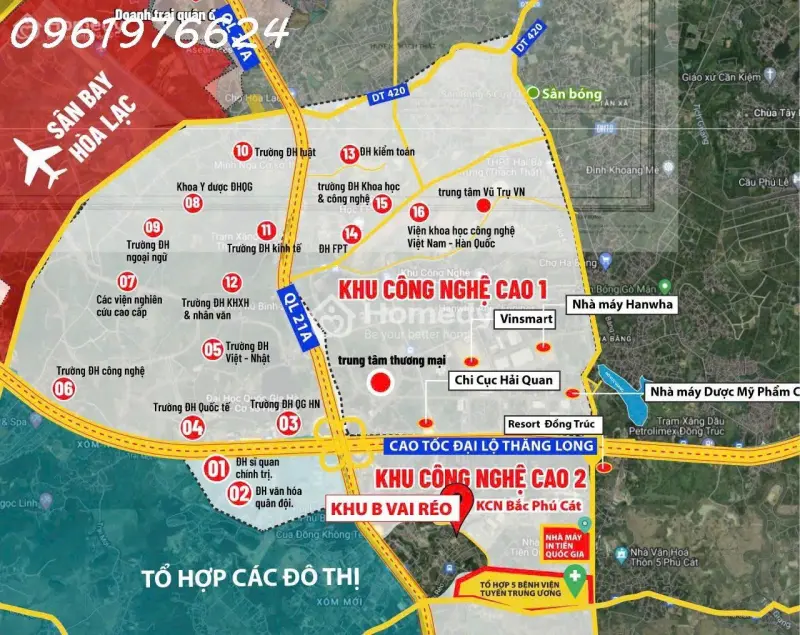 Đất Nền Vai Réo, Phú Cát, Hoà Lạc Chính Chủ Giá Rẻ 100M2 , Full Thổ Cư, Giá Rẻ Nhất Tháng 6/2025