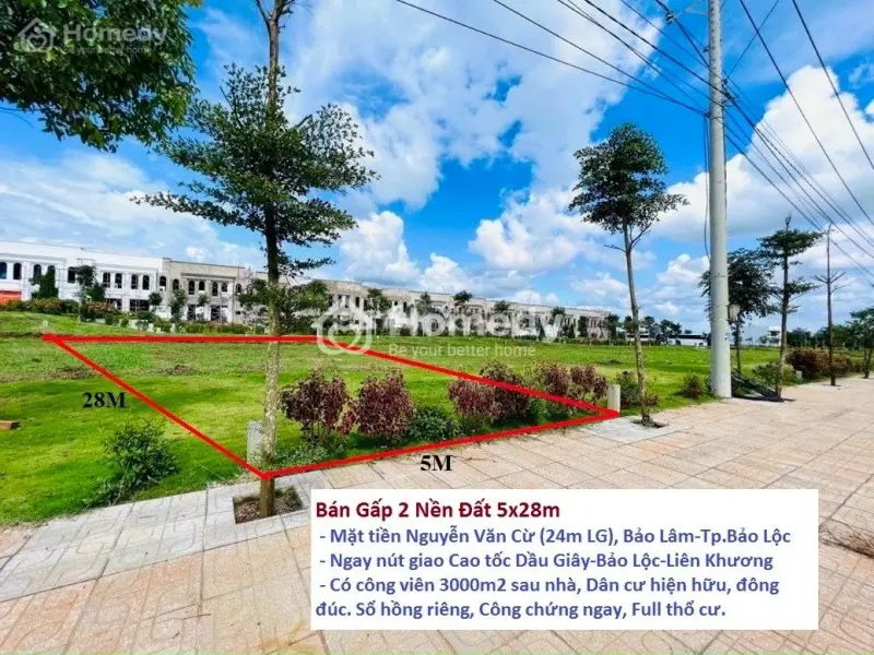 Cutloss 800Tr Còn 1Tỷ 250Tr/Nền Đất Mt Nguyễn Văn Cừ, Có Công Viên La Mã 3500M2 Sau Nhà