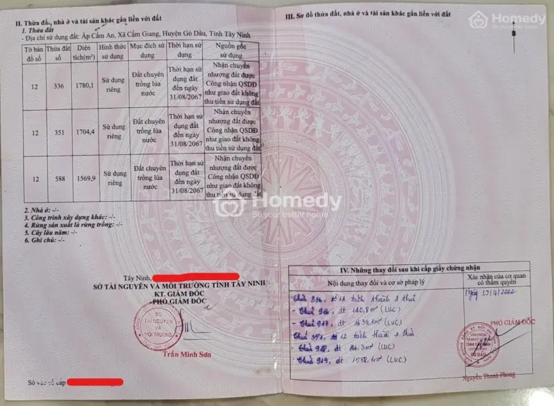 Chính Chủ Hơn 1 Hecta - Quy Hoạch Full Thổ Cư. Cẩm Giang, Gò Dầu Chỉ 2,8 Tỷ Hết Đất