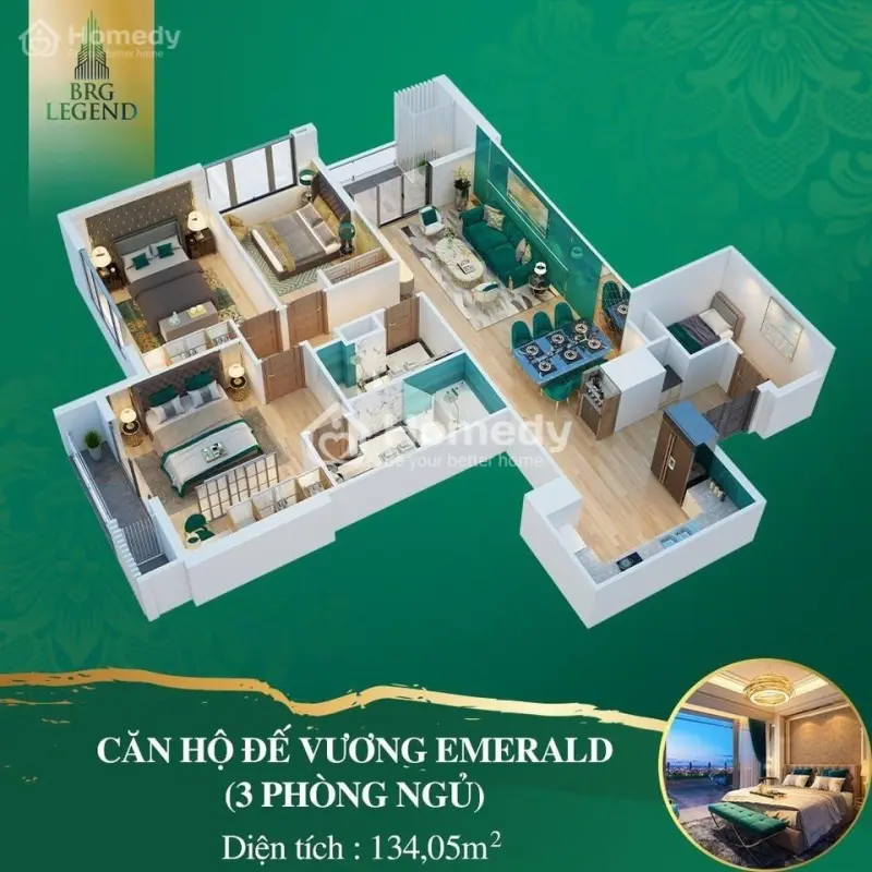 Căn Hộ Cao Cấp 3Pn Góc Brg Legend | Chính Sách Tốt Nhất | Tầm View Đắt Giá Nhất Hải Phòng
