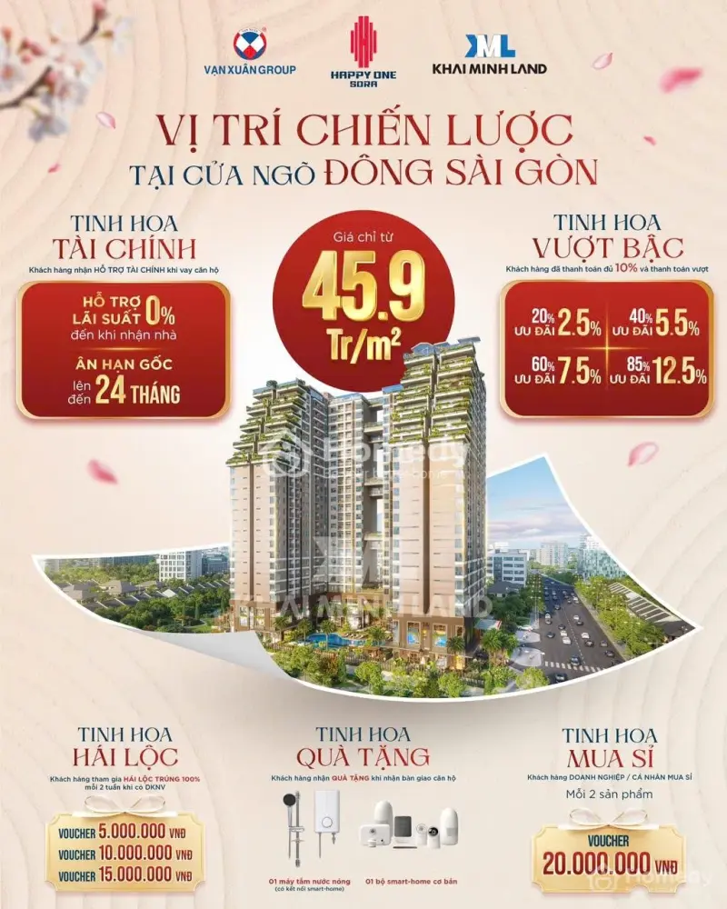 Happy One Sora Thủ Đức – Căn Hộ Thiết Kế Phong Cách Nhật Bản