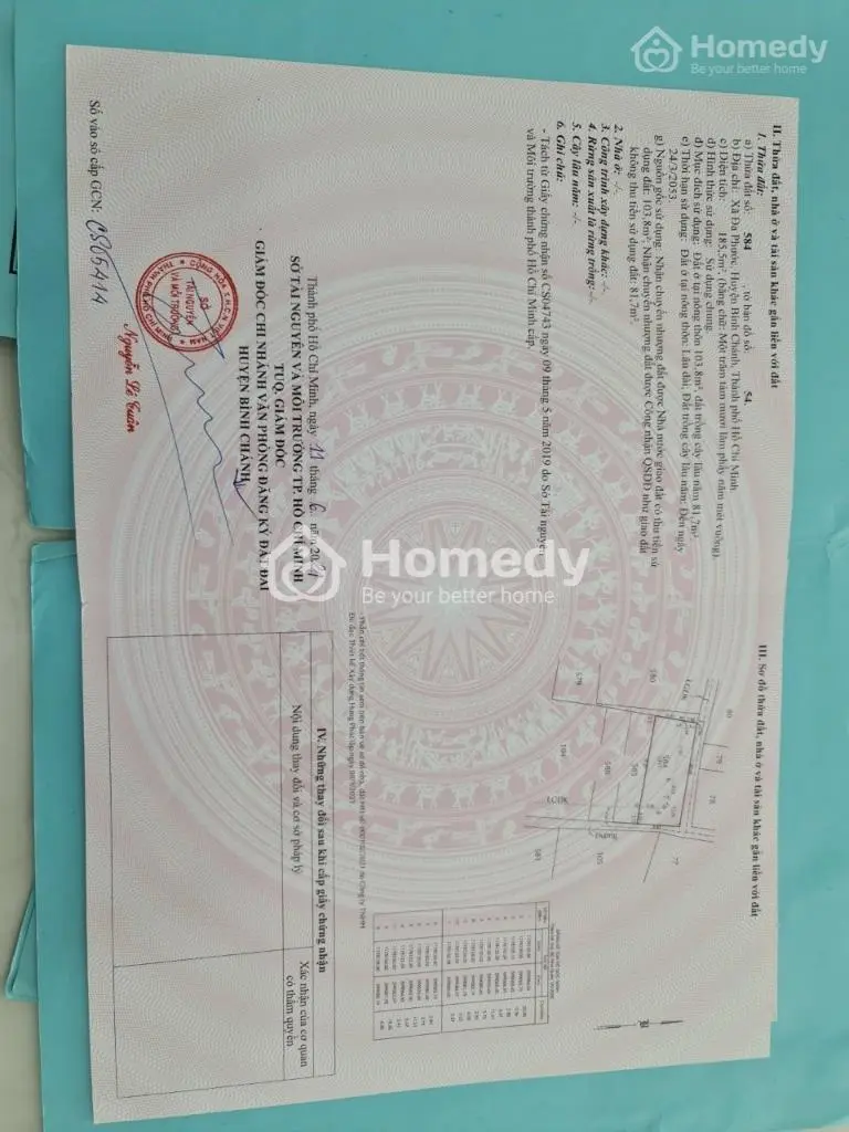Bán Lô Đất Thổ Cư+ Vườn 185,5M(9X20M) Đường Ngã 3 Chú Lường Ấp 2 Xã Đa Phước Bình Chánh.gia 2,5 Tỉ
