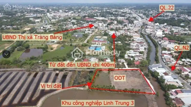 Cần Tiền Bán Nhanh Lô Đất Vườn Dt 330M2 X. An Tịnh, Trảng Bàng, Shr, Dân Cư Đông, Chỉ 800Tr