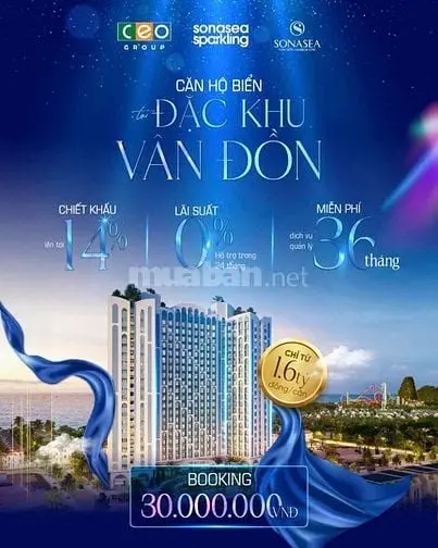 Chính Thức Nhận Booking Căn Hộ Biển Sonasea Sparkling Vân Đồn