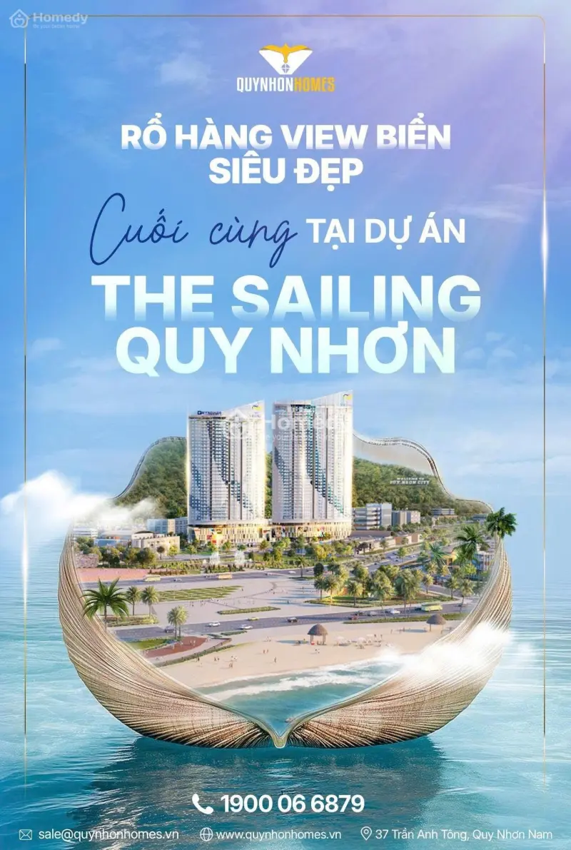 Bán Căn Hộ The Sailing Quy Nhơn Giá Tốt Nhất Thị Trường -Căn 1Pn Chỉ Từ 1,9X Tỷ
