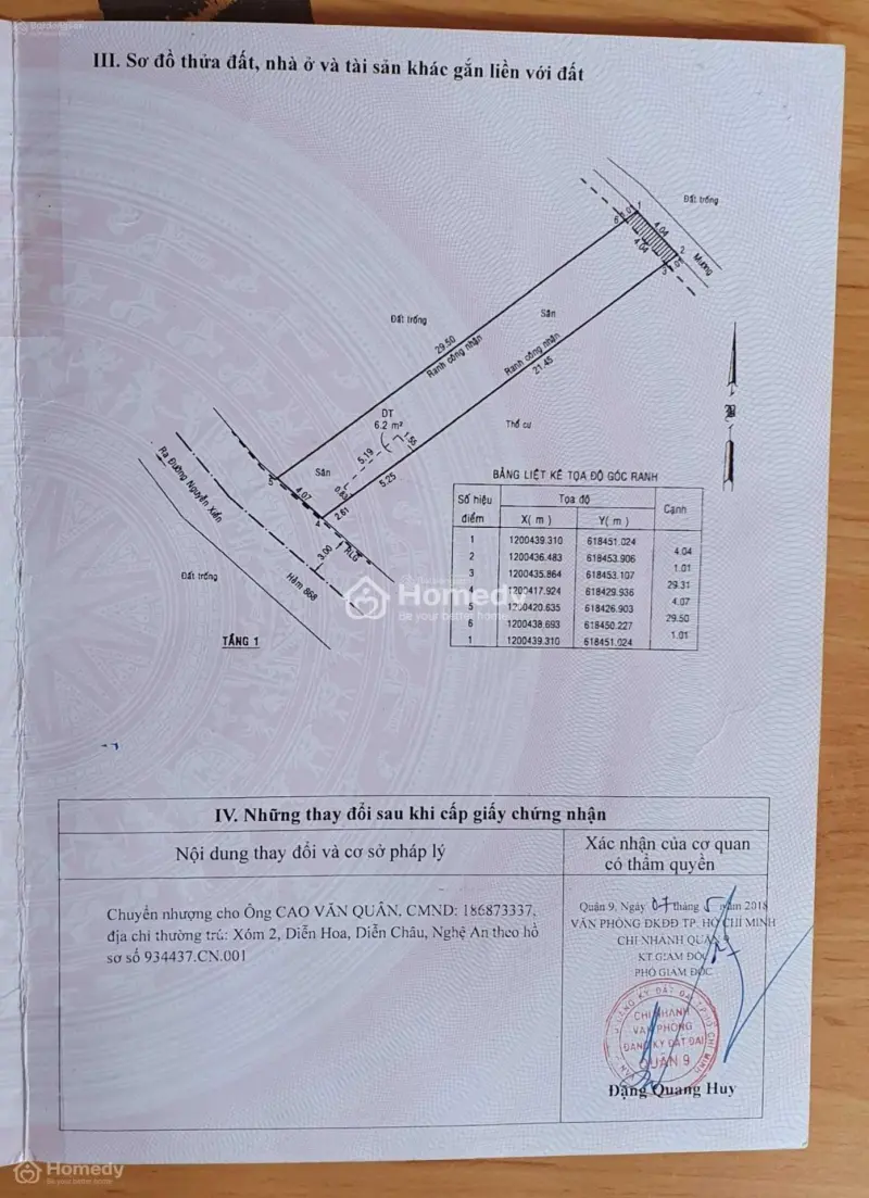 Chính Chủ (Không Phải Mg) Bán Đất Đường 6M Nguyễn Xiển, Thủ Đức (Bản Đồ Thể Hiện Mặt Tiền Đường 1A)