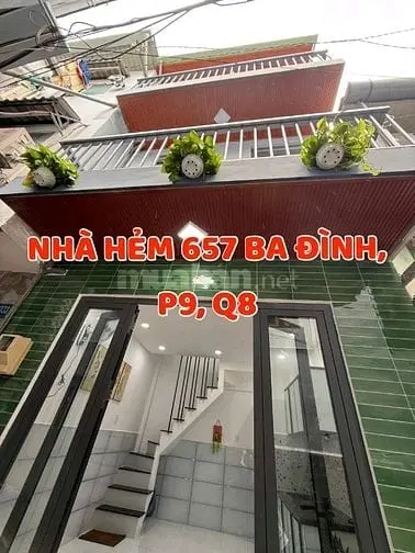 Cần Bán Gấp Nhà Mới, 1 Trệt, 2 Lầu, Dtsd 39M2,Hẻm 657 Ba Đình, P9, Q8