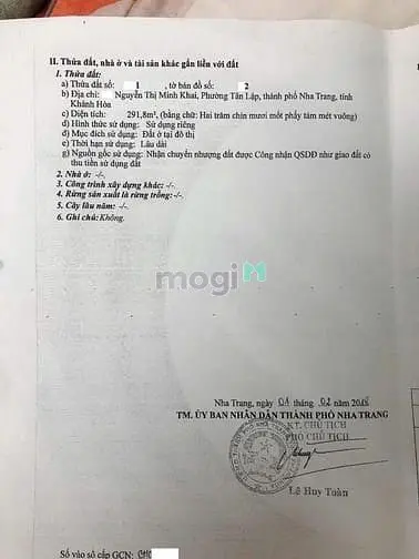 Tl25 Bán Đất Mặt Tiền Đường Nguyễn Thị Minh Khai - Phường Nha Trang