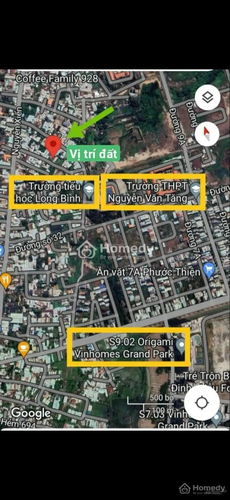 Chính Chủ (Không Phải Mg) Bán Đất Đường 6M Nguyễn Xiển, Thủ Đức (Bản Đồ Thể Hiện Mặt Tiền Đường 1A)