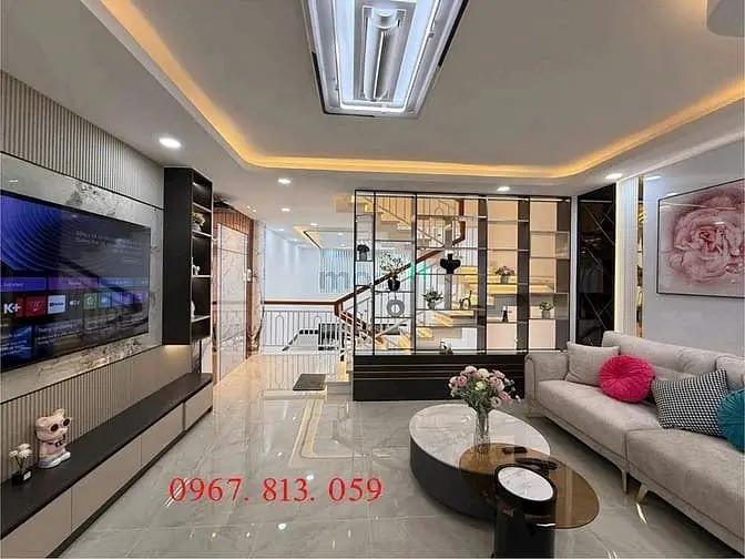 Nhà Đường Thông Tx 38, Dt:4,5X12M, Lửng, 3Lầu, 4Pn, Gara Ôtô, S/Thượng