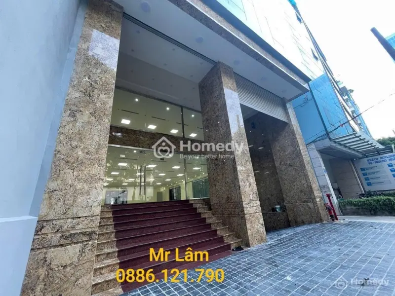 📌Cho Thuê Tòa Văn Phòng 10 Tầng Mp Hoàng Ngân, Dt 420M2, Mt 14M.vị Trí Lô Góc. Giá 600Tr/Th