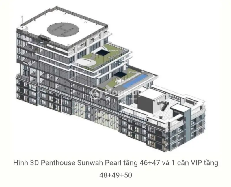 Bán Penthouse Sunwah Pearl 560M2 2 Tầng - View Q1 Và Bán Đảo Thủ Thiêm - Sảnh Riêng. Lh 0934126***