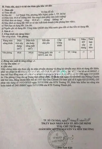 Bán Tòa Nhà Mặt Tiền Lê Thánh Tôn, Quận 1, 5 Tầng , Giá 85 Tỷ