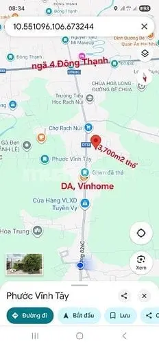 3,700M2 Thổ, Đường 6M, Cách 826C 70M,Vinhome 300M, Phước V Tây
