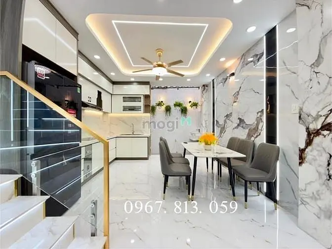 Nhà Dt:4X13M, Lửng, 3Lầu, 4Pn, P/Thờ, Gara Ôtô, Đường Dương Thị Mười