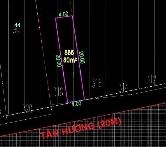 Nhanh Tay Mới Kịp Sở Hữu Cho Mình Lô Đất Mt Tân Hương. Dt: 4X20M