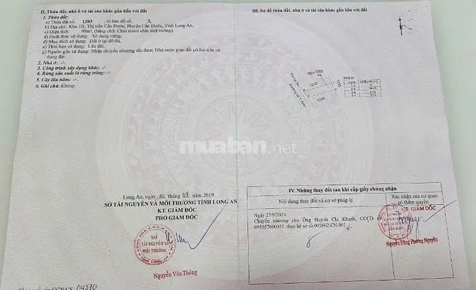 Chính Chủ Cần Bán Gấp Đất Nền, Kdc 1B, Tt.cần Đước, Cần Đước, Long An