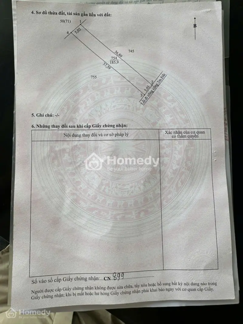 Bán Lô Thổ 186M2 - Xe Hơi Đậu Ngay Đất, Cách Nhựa Dt833 400M