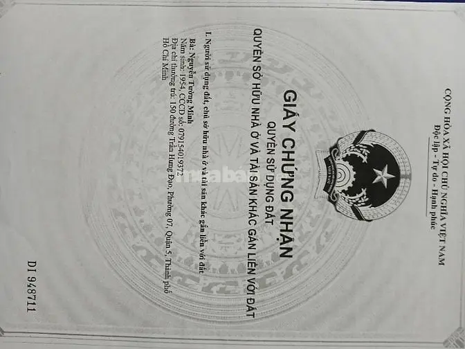 Bán Nhà Mặt Tiền Trần Hưng Đạo P7Q5