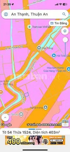 Cần Bán Đất An Thạnh, Thuận An Diện Tích : 196,5M2