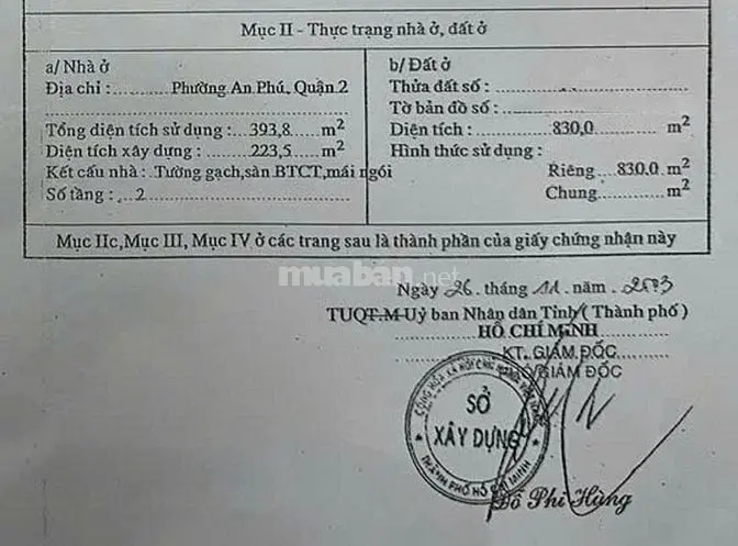Bán Đất Vàng Tại An Phú, Thích Hợp Dự Án Nghỉ Dưỡng, 830M2 Đất, 130 Tỷ