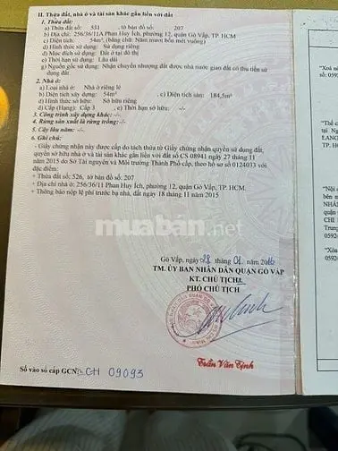 Chính Chủ Bán Căn 256 Phan Huy Ích , Hoa Hồng 100Tr Cho Mua Giới