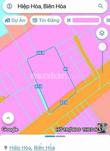 Bán Biệt Thự Mt Đỗ Văn Thi, Hiệp Hòa, B Hòa: 25 X 47= 1020M2, Giá 90Tỷ