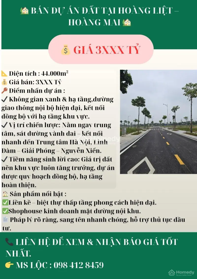🏡 Bán Dự Án Đất Tại Hoàng Liệt - Hoàng Mai 🏡