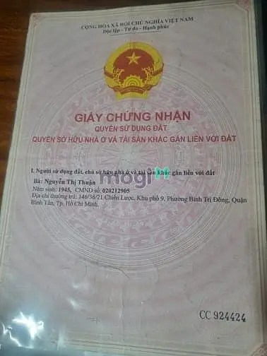 Bán Nhà Riêng Tại Đường Tân Hòa Đông, Bình Trị Đông, Bình Tân, Hồ Chí